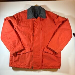 Vintage Nautica Men's Bright Red/Orange Performance Jacket Flannel Lined Size XL